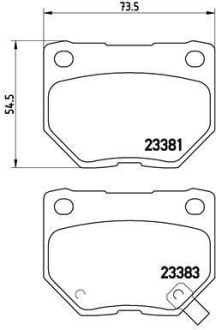 Фото автозапчастини гальмівні колодки передні DAEWOO TICO; SUZUKI CAPPUCCINO 01.94-12.96 BREMBO P56 054