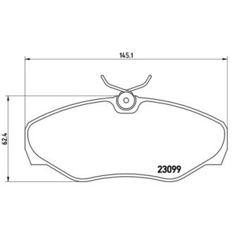 Фото автозапчастини гальмівні колодки передні MERCEDES C (S204, W204), E (S212, W212), SLK (R172) 1.6-2.5 01.07- BREMBO P56061