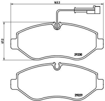 Фото автозапчасти тормозные колодки передние JAGUAR 3.6 01.85-12.89 BREMBO P 56 066