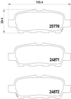 Фото автозапчастини гальмівні колодки дискові BREMBO P56087 (фото 1)