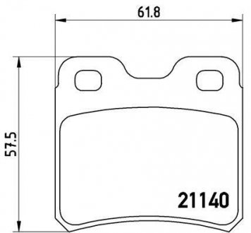 Тормозные колодки передние FIAT DUCATO, EXPRESS 01.81-12.94 BREMBO P59 018 (фото 1)