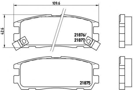 Гальмівні колодки передні FIAT PUNTO 1.3 JTD / 1.4 / 1.9 JTD 09.96- BREMBO P59 021