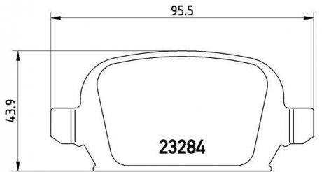 Тормозные колодки передние FIAT PANDA, PUNTO, SEICENTO; LANCIA Y 0.9-1.7D 09.93- BREMBO P59 037 (фото 1)