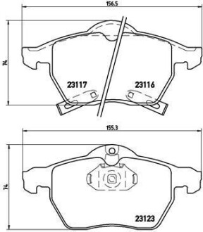 Гальмівні колодки передні MERCEDES 124, C140, W126 01.91-12.99 BREMBO P59 048