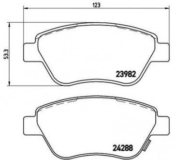 Фото автозапчастини klocki ham. Xtra FIAT DOBLO Box Body/MPV (223_) 11/00-> / OPEL ADAM (M13) 10/ BREMBO P59051X