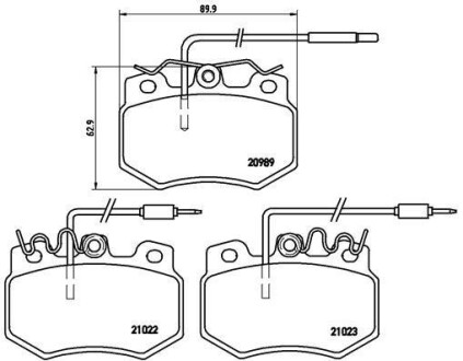 Фото автозапчасти тормозные колодки передние SUZUKI SAMURAI 1.3i/1.9TD 11.88-12.04 BREMBO P61031