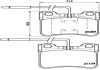 Фото автозапчастини гальмівні колодки передні SUBARU FORESTER, IMPREZA, LEGACY IV, V, OUTBACK; SAAB 9-2X; CHEVROLET FORESTER 1.5-2.5 12.00- BREMBO P61034 (фото 1)