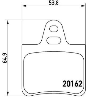 Фото автозапчастини гальмівні колодки задні TOYOTA AVENSIS, CAMRY, CARINA E, CELICA, COROLLA, WINDOM 1.4-2.2TD 10.86-02.03 BREMBO P61037 (фото 1)