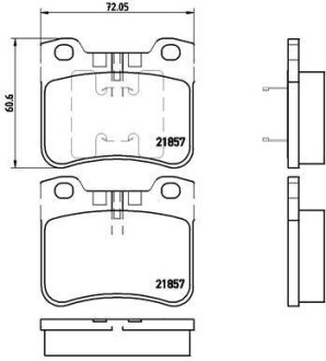 Фото автозапчастини гальмівні колодки передні TOYOTA STARLET 1.0-1.3 01.78-12.90 BREMBO P61 059