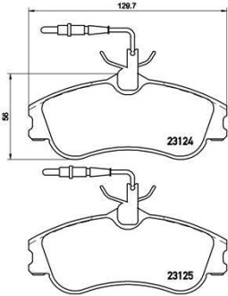 Фото автозапчасти тормозные колодки передние SUZUKI JIMNY, SAMURAI 1.0/1.3 11.88- BREMBO P61 060