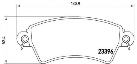 Тормозные колодки передние MERCEDES SLR (R199) 5.4 04.04- BREMBO P61 065