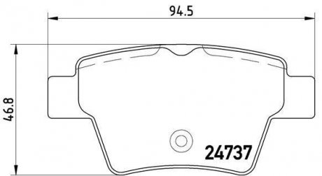 Гальмівний диск (без підшипника): RClio 90-98 задній [ABS] BREMBO P61 100