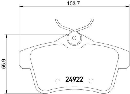 Фото автозапчастини гальмівні колодки дискові BREMBO P61114