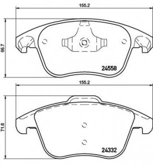 Фото автозапчастини klocki ham.Xtra CITROÓN C4 GRAND PICASSO I (UA_) 10/06-12/13 / CITROÓN C4 II BREMBO P61117X