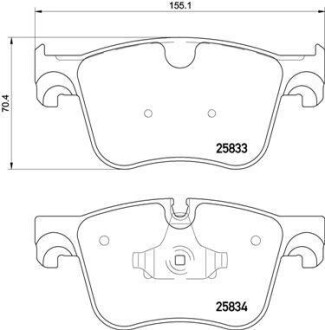 Фото автозапчасти гальмiвнi колодки к-кт. BREMBO P61 123