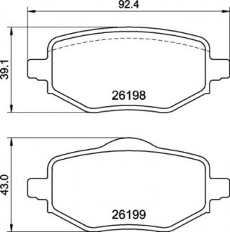 Фото автозапчасти klocki ham. CITROÓN C4 III (BA_, BB_, BC_) 10/20-> / DS DS 3 CROSSBACK (BREMBO P61140