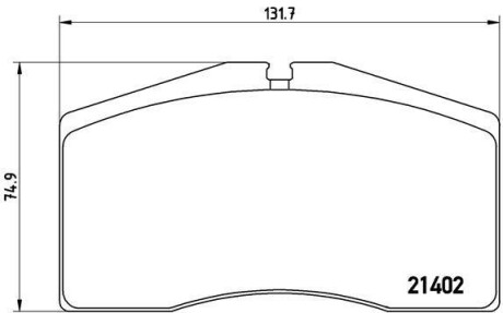 Фото автозапчастини гальмівні колодки передні MITSUBISHI LANCER 1.2 / 1.4 01.82-12.84 BREMBO P65 006