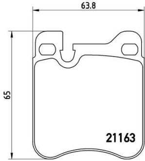 Фото автозапчасти тормозные колодки передние FORD CONSUL, CORTINA, GRANADA 01.70-12.81 BREMBO P65 010