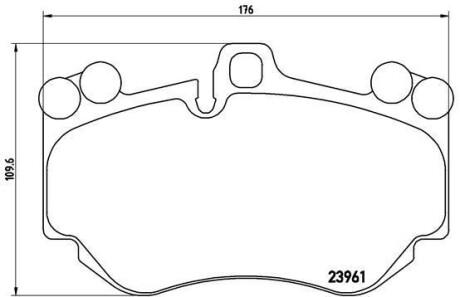 Фото автозапчастини гальмівні колодки передні PEUGEOT 504 01.75-12.93 BREMBO P65 016