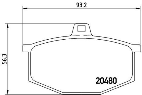 Фото автозапчасти тормозные колодки передние NISSAN BLUEBIRD 1.7D 01.80-12.84 BREMBO P68 005