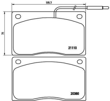 Фото автозапчасти тормозные колодки передние NISSAN SUNNY 01.92-12.96 BREMBO P68 012