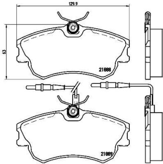 Тормозные колодки передние NISSAN MICRA I 1.0/1.2 12.82-07.92 BREMBO P68 023 (фото 1)