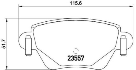 Фото автозапчастини гальмівні колодки задні PEUGEOT 406, 605 1.6-3.0 06.89- BREMBO P68 028