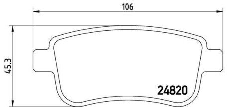 Фото автозапчастини гальмівні колодки передні FORD FIESTA 01.83-12.89 BREMBO P68041 (фото 1)