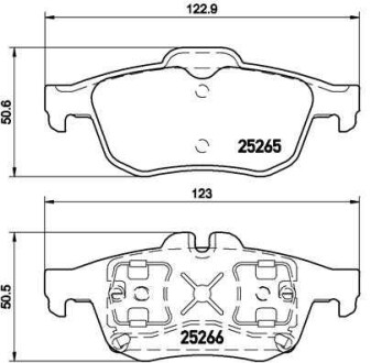 Фото автозапчастини гальмівні колодки дискові BREMBO P68 057