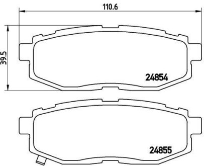 Фото автозапчасти тормозные колодки дисковые BREMBO P78018