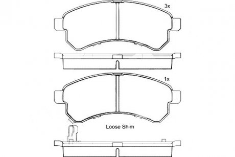 Фото автозапчастини комплект гальмівних колодок AUDI A6 1.8 12.97-01.05 BREMBO P82 004