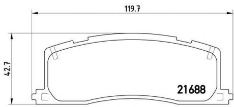 Тормозные колодки передние HONDA CIVIC, PRELUDE 01.88-12.96 BREMBO P83030 (фото 1)