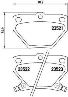 Фото автозапчастини гальмівні колодки передні HONDA CITY, JAZZ 01.80-12.86 BREMBO P83052