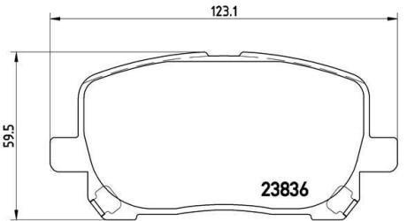 Фото автозапчастини гальмівні колодки передні SKODA FAVORIT, FELICIA, RAPID; Volkswagen CADDY 1.3 / 1.6 / 1.9 D 03.85-04.02 BREMBO P83061