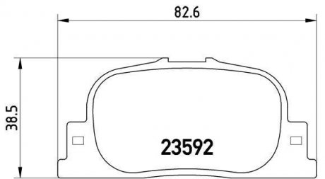 Гальмівні колодки передні HONDA ACCORD VI; MG ZR 1.8-2.3i 10.98-04.05 BREMBO P83 063 (фото 1)