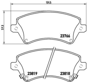 Фото автозапчасти тормозные колодки передние SUZUKI ALTO 1.0-1.6 02.99- BREMBO P83064