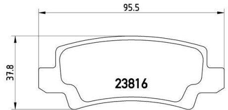 Фото автозапчастини гальмівні колодки передні DAIHATSU ROCKY 01.84- BREMBO P83065