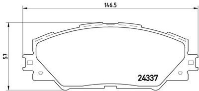 Фото автозапчастини klocki ham. Xtra SCION tC Coupe 09/09-> / TOYOTA (FAW) RAV4 (_A3_) 04/09-08/1 BREMBO P83071X