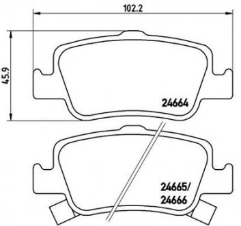 Фото автозапчастини колодки гальмівні (задні) Toyota Auris 06-/Corolla 1.3-2.0D 12- (Bosch) Q+ BREMBO P83080X