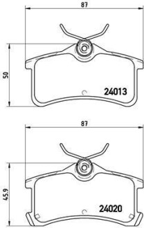 Фото автозапчасти тормозные колодки передние HONDA ACCORD IV, V, VI, CIVIC VI, CR-V I, HR-V, INTEGRA, LEGEND III, NSX, PRELUDE IV, V, SHUTTLE; ROVER 600 1.6-3.5i 06.90- BREMBO P83 084