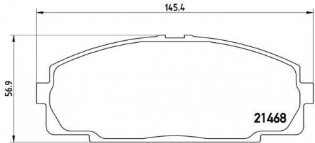 Тормозные колодки передние SUZUKI GRAND VITARA I, JIMNY 1.5D / 1.6 / 2.0 03.98- BREMBO P83 092
