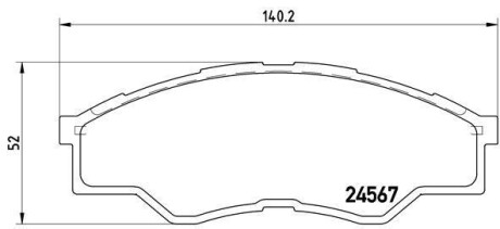 Фото автозапчасти тормозные колодки передние TATA INDICA, LOADBETA, SAFARI, SIERRA, TELCOLINE 1.9-3.0DI 08.94- BREMBO P83 096