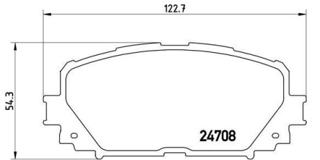 Фото автозапчастини гальмівні колодки передні TOYOTA PREVIA 2.0D / 2.4 08.00-01.06 BREMBO P83101