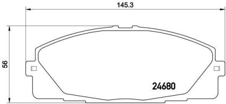 Комплект тормозных колодок. BREMBO P 83 139