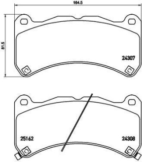 Гальмiвнi колодки к-кт. BREMBO P83 146