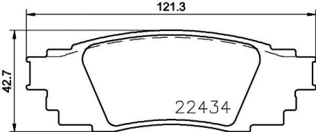 Фото автозапчасти комплект тормозных колодок задний LEXUS RX; TOYOTA C-HR 1.2-3.5H 10.15- BREMBO P83160