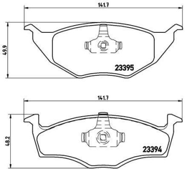 Фото автозапчастини гальмівні колодки передні TOYOTA RAV 4 1.8 / 2.0 / 2.4 01.00- BREMBO P85055