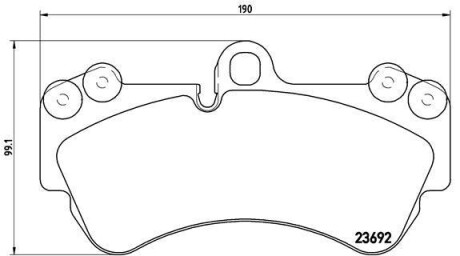 Фото автозапчасти тормозные колодки задние OPEL CORSA 1.0-1.7D 01.05- BREMBO P85069 (фото 1)