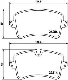 Фото автозапчастини klocki ham. Xtra AUDI (FAW) A6L C7 (4X8, 4XL) 01/12-12/18 / AUDI A6 C7 (4G2, BREMBO P85118X