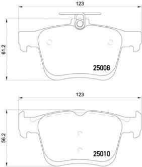 Фото автозапчастини гальмівні колодки, дискові BREMBO P85125E